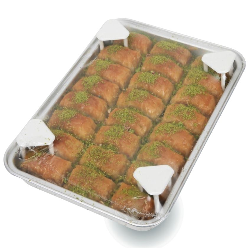 Envase mediano de Baklava de Pistacho, 1250 gramos que sirve 21 piezas