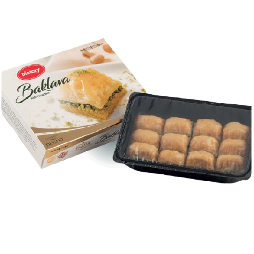 Envase pequeño de Baklava de Pistacho, 450 gramos que sirve 8 piezas